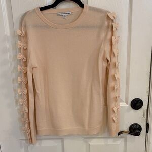 No Brand Cream Sweater with Bow Details